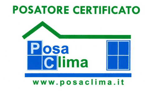 Siamo posatori certificati Posaclima in possesso di patentino EQF3 Marchio di posatore certificato PosaClima