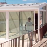 Giovanni mentre costruisce il giadino d'inverno termico wicona a siracusa